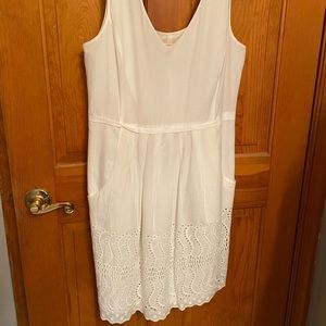 J.crew size 10 sundress with eyelet detail at hem